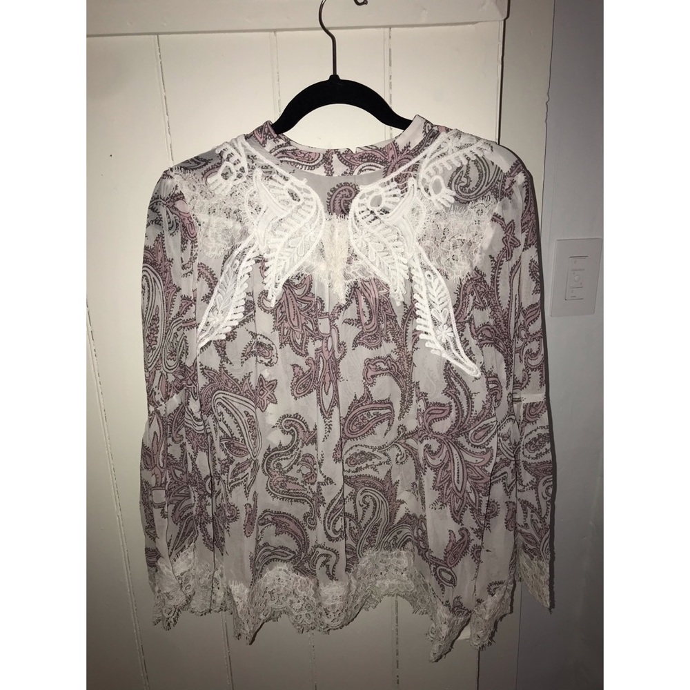 Women’s pink paisley blouse - XL - NWT!
